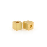 Matte Gold Mini Cube Spacer Beads Minimalist Jewelry Supplies 4x4mm