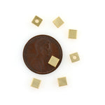 Matte Gold Mini Cube Spacer Beads Minimalist Jewelry Supplies 4x4mm