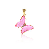 Shiny Butterfly Pendant-DIY Jewelry Making Accessories   20x24mm