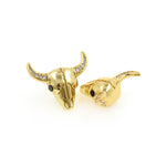 Bull Skull Spacer Beads,OX Head Pendant for Jewelry Making Accessories 17x14mm