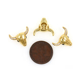 Bull Skull Spacer Beads,OX Head Pendant for Jewelry Making Accessories 17x14mm