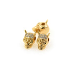 Ox Horn Skull Beads,Gold Skull Spacers for Bracelet/Necklace Making Supplies 10x10mm