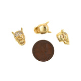 Ox Horn Skull Beads,Gold Skull Spacers for Bracelet/Necklace Making Supplies 10x10mm