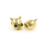 Demon Skull Beads,Ox Horn Skull Spacer Charms,DIY Jewelry Findings 12x10mm