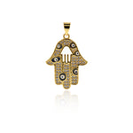Enamel Hand of Fatima Pendant,Blue Eye Hand Charms,DIY Jewelry Findings 20x27mm