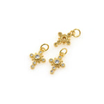 Gold Plated Cross Pendant,Christian Symbol Charms,Religious Jewelry Making Accessories 9x14mm