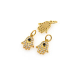 Exquisite Hamsa Zircon-DIY Jewelry Making Accessories    9x11.5mm
