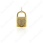 Dainty Padlock Charm,Mini Love Lock Pendant for Unique Jewelry Accessories 9x14mm