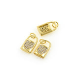Dainty Padlock Charm,Mini Love Lock Pendant for Unique Jewelry Accessories 9x14mm