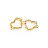Exquisite Micropavé Heart Pendant-DIY Jewelry Making Accessories   21x15mm