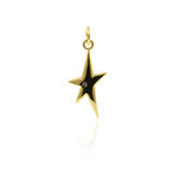 Minimalist Star Zircon Pendant-DIY Jewelry Making Accessories   11x24mm