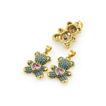 Exquisite Bear Zircon Pendant-DIY Jewelry Making Accessories   15x20mm