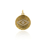 Exquisite Round Evil Eye Pendant-DIY Jewelry Making Accessories   20x22mm