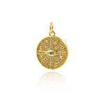Exquisite Round Multi-Element Evil Eye Pendant-DIY Jewelry Making Accessories   15x17mm