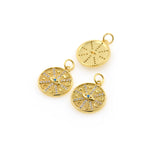 Exquisite Round Multi-Element Evil Eye Pendant-DIY Jewelry Making Accessories   15x17mm
