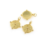 Exquisite Disc Zircon Pendant-DIY Jewelry Making Accessories   21x23mm