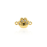 Cute Dog Cat Paw Pendant,Gold Plated Animal Love Charms,DIY Jewelry Supplies 16x10mm