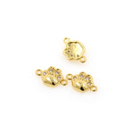 Cute Dog Cat Paw Pendant,Gold Plated Animal Love Charms,DIY Jewelry Supplies 16x10mm