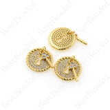 Gold Lock Charm Pendant,Dainty Round Lock Charm,DIY Jewelry Supplies 18mm