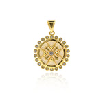 Shiny Round Pendant-DIY Jewelry Making Accessories   17x19mm