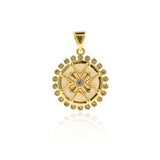 Shiny Round Pendant-DIY Jewelry Making Accessories   17x19mm