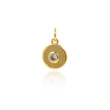 Shiny Minimalist Round Zircon Pendant-DIY Jewellery Making Accessories   10x12mm