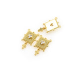 Shiny Rectangle Heart Shaped Zircon Pendant-DIY Jewelry Making Accessories   11x18mm