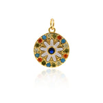 Shiny Colorful Evil Eye Pendant-DIY Jewelry Making Accessories   16x19mm