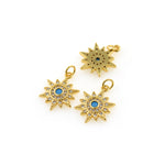 Shiny Polaris Evil Eye Pendant-DIY Jewelry Making Accessories   15x20mm