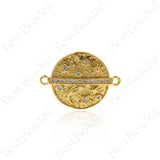 Gold Universe Round Pendant,Celestial Jewelry Accessories,DIY Handmade Findings 25x18mm
