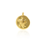 Shiny Minimalist Sea Turtle Pendant-DIY Jewelry Making Accessories   12x14mm