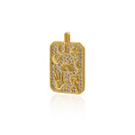Shiny Rectangle Multi-Element Pendant-DIY Jewelry Making Accessories   16x26mm