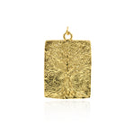Shiny Rectangle Tree of Life Pendant-DIY Jewelry Making Accessories   21x31mm