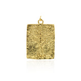 Shiny Rectangle Tree of Life Pendant-DIY Jewelry Making Accessories   21x31mm