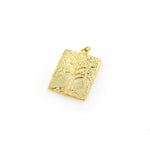 Shiny Rectangle Tree of Life Pendant-DIY Jewelry Making Accessories   21x31mm