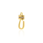 Shiny Micropave Carabiner-DIY Jewelry Making Accessories   6x15mm