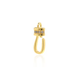 Shiny Micropave Carabiner-DIY Jewelry Making Accessories   6x15mm