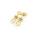 Shiny Micropave Carabiner-DIY Jewelry Making Accessories   6x15mm