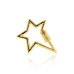 Gold Lucky Star Carabiner Clasp,Brass Metal Screw Clasp,DIY Jewelry Clasp Findings 22x28mm