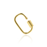 Shiny Minimalist Carabiner-DIY Jewelry Making Accessories   15x21mm