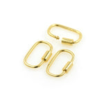 Shiny Minimalist Carabiner-DIY Jewelry Making Accessories   15x21mm