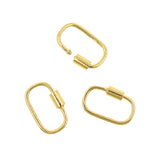 Shiny Minimalist Carabiner-DIY Jewelry Making Accessories   15x21mm