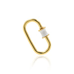 Shiny Minimalist Enamel Carabiner-DIY Jewelry Making Accessories   14x25mm