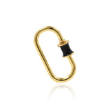 Shiny Minimalist Enamel Carabiner-DIY Jewelry Making Accessories   14x25mm