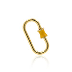 Shiny Minimalist Enamel Carabiner-DIY Jewelry Making Accessories   14x25mm
