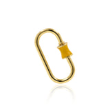 Shiny Minimalist Enamel Carabiner-DIY Jewelry Making Accessories   14x25mm