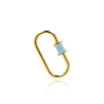 Shiny Minimalist Enamel Carabiner-DIY Jewelry Making Accessories   14x25mm
