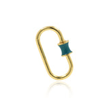 Shiny Minimalist Enamel Carabiner-DIY Jewelry Making Accessories   14x25mm