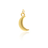 Shiny Minimalist Moon Pendant-DIY Jewelry Making Accessories   10x20mm