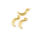 Shiny Minimalist Moon Pendant-DIY Jewelry Making Accessories   10x20mm